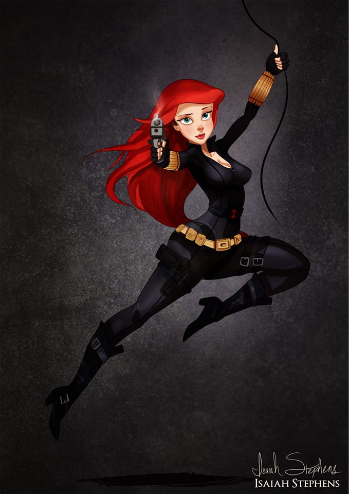 Ariel as Black Widow